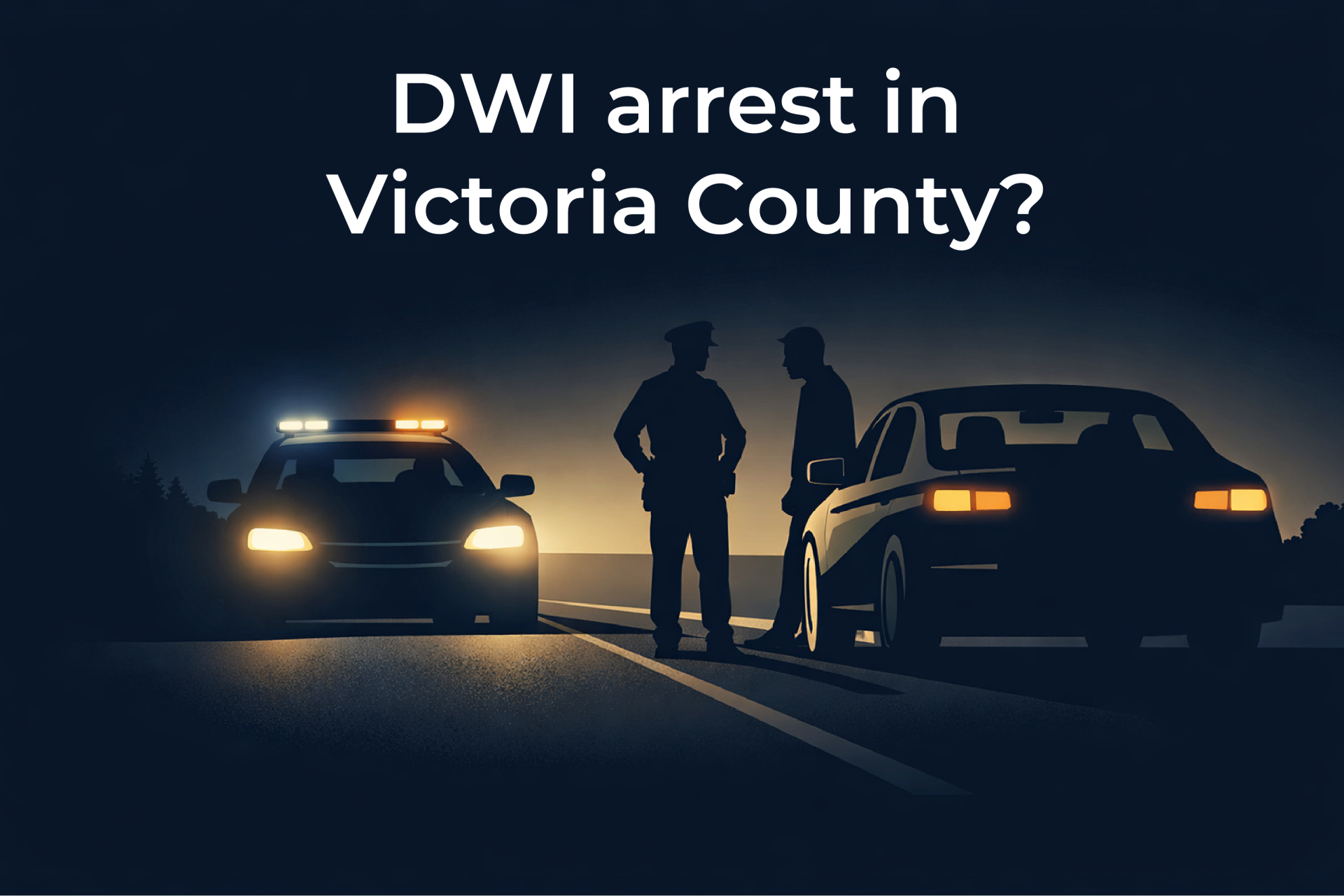 DWI traffic stop in Victoria County Texas at night